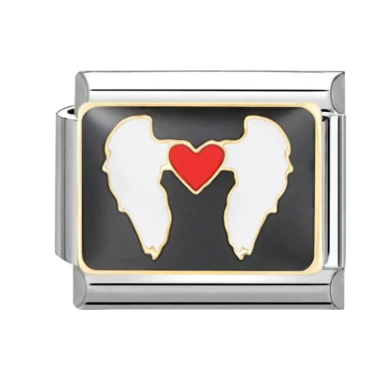 Charm ange argenté en acier inoxydable pour bracelet italien Talisame