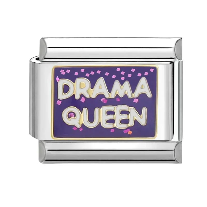 Charm Drama Queen argenté en acier inoxydable pour bracelet italien Talisame